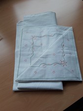 Kopfkissen Bezug 2 Stück ca. 80x80 cm weiß Baumwolle/Stickerei Neu