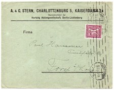 Brief A.&G. Stern Charlottenburg 20.9.22 nach Forst Lausitz