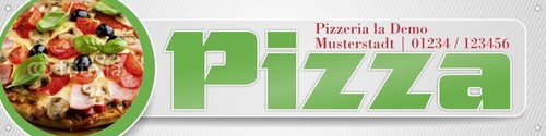 Werbebanner plane pizza mit - werbebanner,,