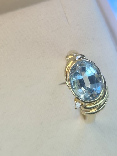 Antique aquamarine and diamond - antique,