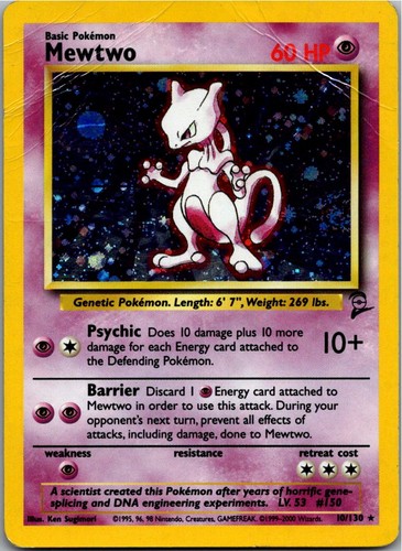 Mewtwo mewtu 130 base set - set, 2