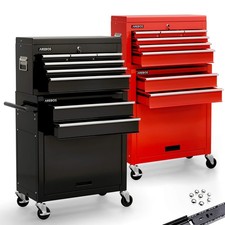 AREBOS Werkstattwagen Werkzeugwagen Rollwagen Werkzeugkiste Toolbox 9 Fächer 
