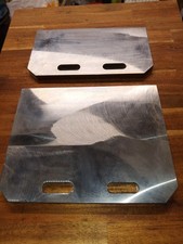 2xEdelstahlplatte Platte Edelstahl Kopfplatte Fußplatte V2A mit Nuten 12mm stark