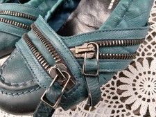 Tolle Kennel und Schmenger Edelballerina Gr 38,5 Dunkelgrün Handmade Luxus UK...