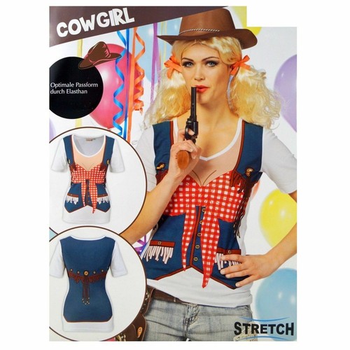 Damen cowgirl kostüm - damen, shirt