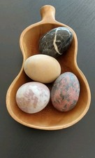 4 x Eier aus Marmor/ Marmoreier