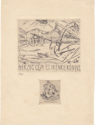 Exlibris bookplate radierung - exlibris,
