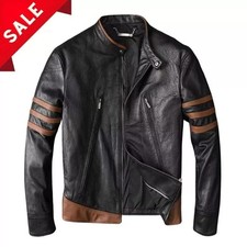 X-Men Origins Logan Wolverine Schwarz Lederjacke