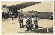 Foto 2WK  Flugzeug Junkers Lufthansa Passagiere Elitesoldat  Uniform Schaftmütze