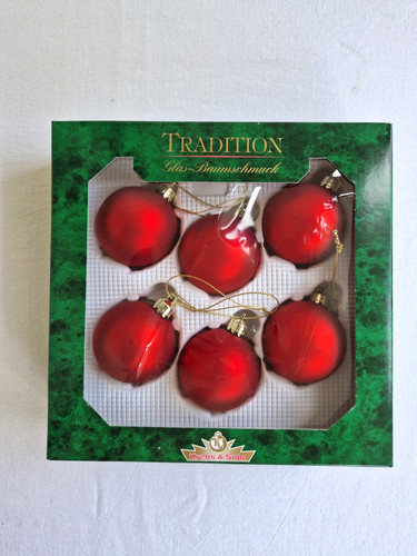 Christbaumkugeln rot glas - rot,