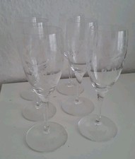 Theresienthal Likörgläser, 6 Stück, Likörglas, Vogelmotiv, Vogelschliff