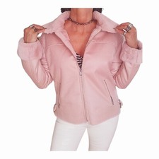 GUESS Sexy Jacke Übergang Winter Wildlederoptik Kunstfell Gefüttert M L 38 40 