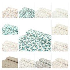 Baumwoll - Jersey Stoff Blätter Zweige Gräser Blüten - Meterware ab 25 x 145 cm