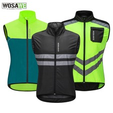 WOSAWE Herren Reflektierend Fahrradweste MTB Bike Winddicht ärmellos Jacke Vest