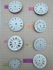 Taschenuhr Zifferblatt Emaille Ø34,28mm- Ø45,02 mm Preis je Stück Nachlass # 17