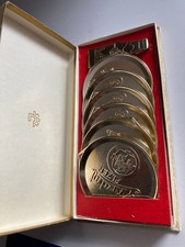 Vintage Prazdroj Plzen 6x Bier Aluminium Untersetzer Tschechoslowakei Bierdeckel