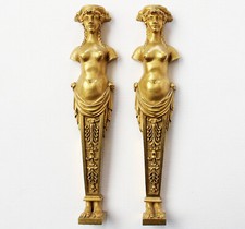 Paar Karyatiden feine Bronze