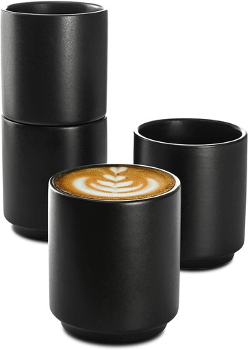 Cappuccino tassen schwarz - 4,
