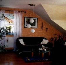 Hängelampe mit Glaskugeln