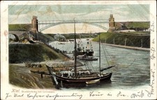 Kiel hochbrücke bei - ak,