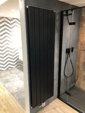 Nordholm "Performer Duo" Designheizkörper, schwarz - 56,5 x 188,5 x 7 cm