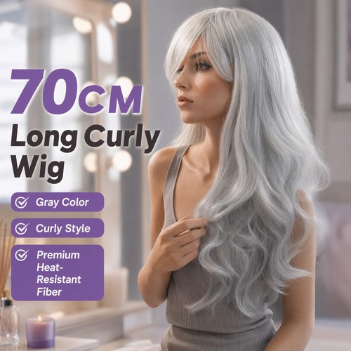 70cm gelockt haar wig perücke - gelockt,