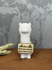 Lama Alpaka mit Schild, Raysin Geschenk Mitbringsel (Lade Ziele Spucke) witzig