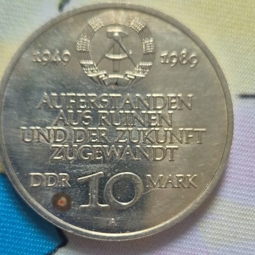 Ddr mark gedenkmünze - mark, 1989
