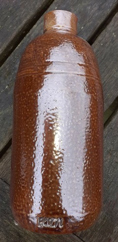 Flasche tonflasche signiert - flasche,