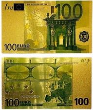 24K Gold-Plated 100 Euro