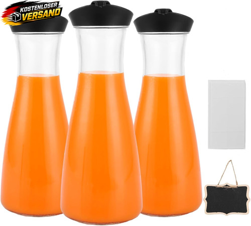 Glaskaraffe 3er set liter - glaskaraffe,