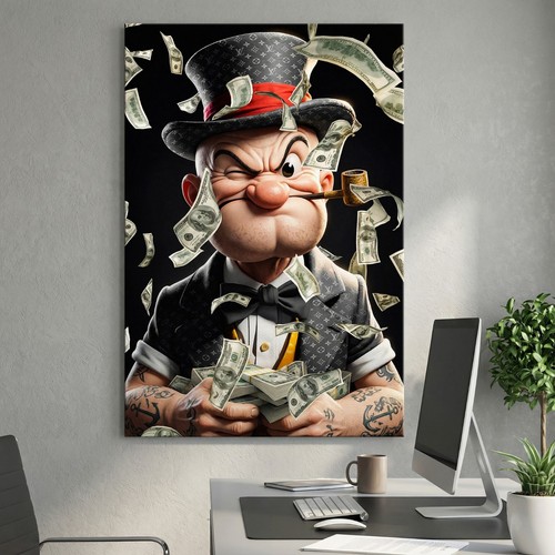 Pop art popeye - pop, seemann-geld