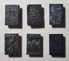 6x DDR Kinderstempel Blumen