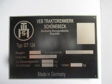 Nameplate tractor progress