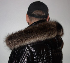 Waschbär Pelz Kapuze Kragen