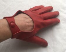 Lederhandschuhe,  Rot, Cabrio , gebraucht, Agneau  Cuir