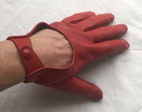 Lederhandschuhe rot cabrio - lederhandschuhe,, rot,