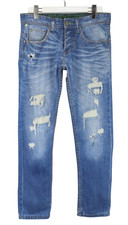 One Green Elephant Chico Jeans Herren W32/L32 Zerrissen Distressed Knopf Fly