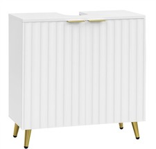 Badschrank Waschbeckenunterschrank Unterschrank Badmöbel Waschtisch Weiß S0095