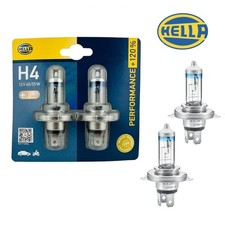 2x HELLA H4 Glühlampe Abblendlicht + Fernlicht 12V 60/55W Performance +120% Satz