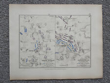 Antike Karte der Schlachten von Groß Beeren und Dennewitz von 1850, 1813