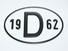 D-Schild 1962 Alu geprägt