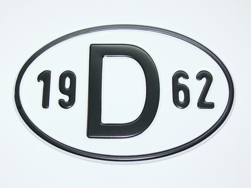 Schild 1962 alu geprägt - 1962,