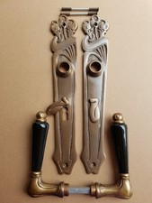 Antik Style Messing Langschild BB 72 Türgriff Türbeschlag Jugendstil S30-1A-S