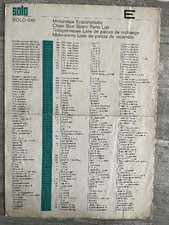 Solo 640  Motorsäge  Ersatzteilliste 7/67 mit Explosionszeichnungen