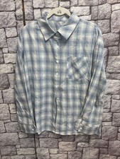Flanell-Bluse XL DE 40/42 Blau