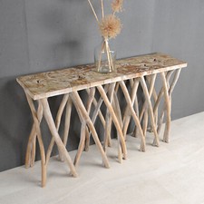 Tisch Teakholz 120 cm Deko