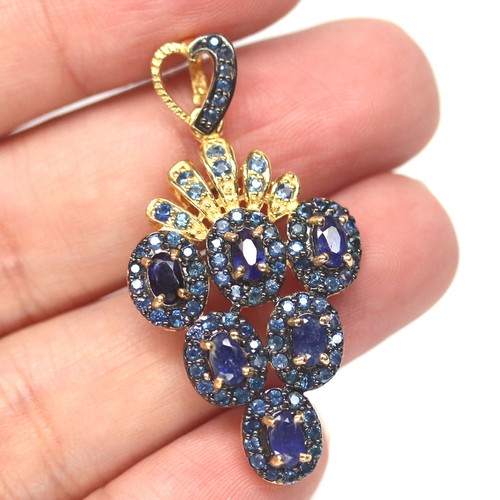 Blauer saphir cluster - blauer,