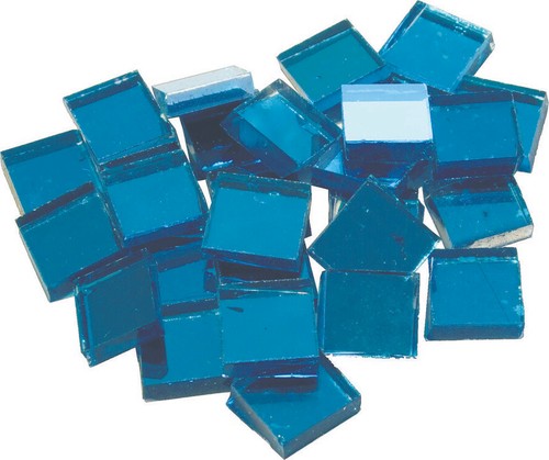 Spiegel mosaik blau - spiegel, blau,