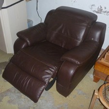 Fernsehsessel mit Motor, Echtleder, gebraucht, für Selbstabholer
